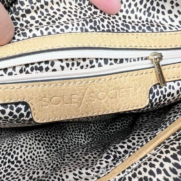 Sole Society Satchel Crossbody Bag Women's 11.5"x14"x6" Faux Leather Pebbled - Picture 8 of 9
